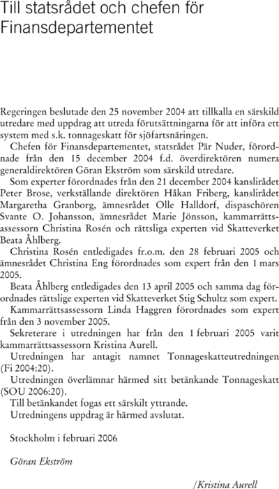 Omslaget till SOU 2006:20