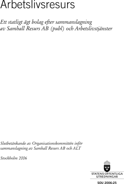 Omslaget till SOU 2006:25