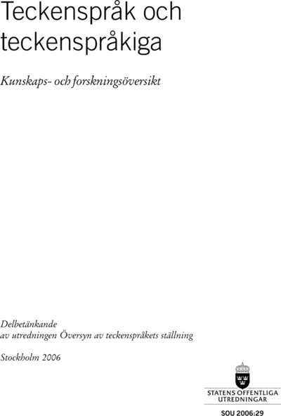 Omslaget till SOU 2006:29