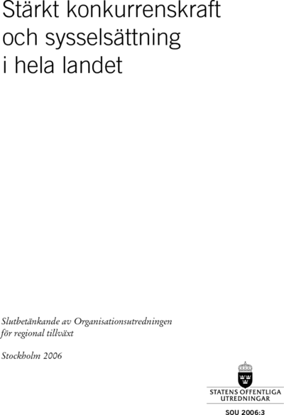 Omslaget till SOU 2006:3