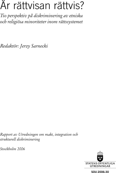 Omslaget till SOU 2006:30