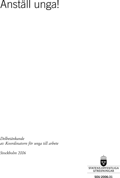 Omslaget till SOU 2006:31