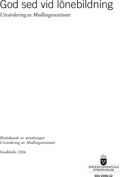 Omslaget till SOU 2006:32