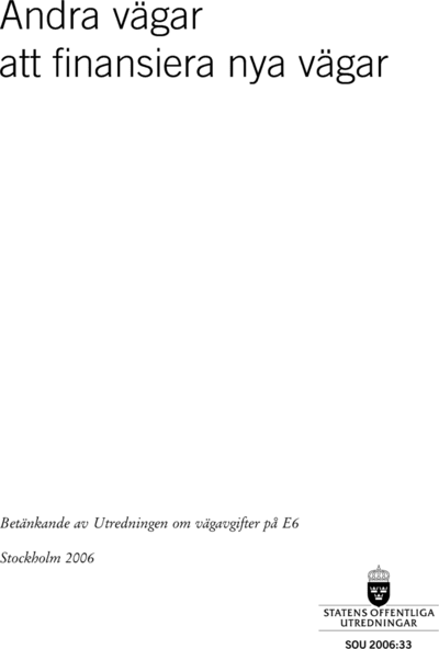 Omslaget till SOU 2006:33