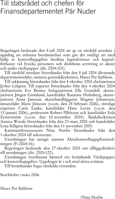 Omslaget till SOU 2006:35