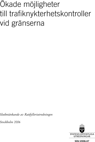 Omslaget till SOU 2006:47