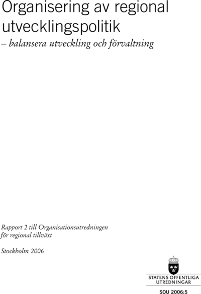 Omslaget till SOU 2006:5