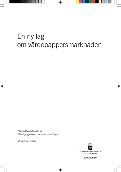 Omslaget till SOU 2006:50