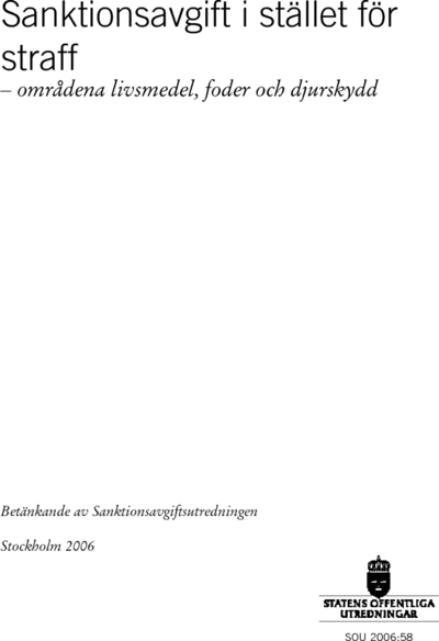 Omslaget till SOU 2006:58