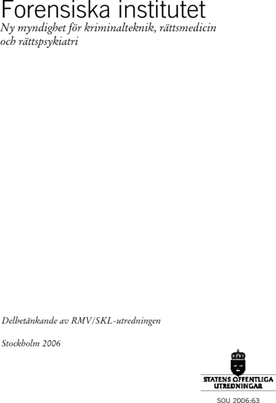 Omslaget till SOU 2006:63