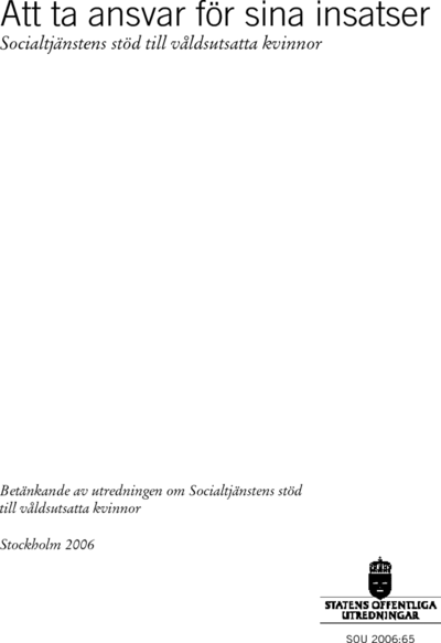 Omslaget till SOU 2006:65