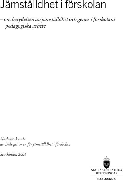 Omslaget till SOU 2006:75