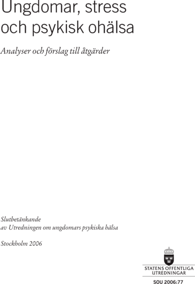 Omslaget till SOU 2006:77