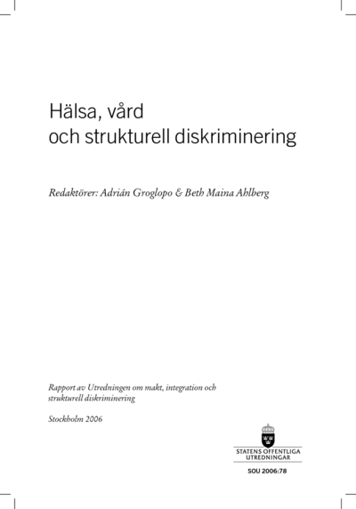 Omslaget till SOU 2006:78