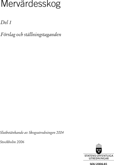 Omslaget till SOU 2006:81