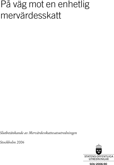 Omslaget till SOU 2006:90