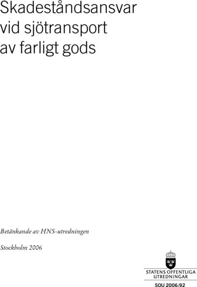 Omslaget till SOU 2006:92