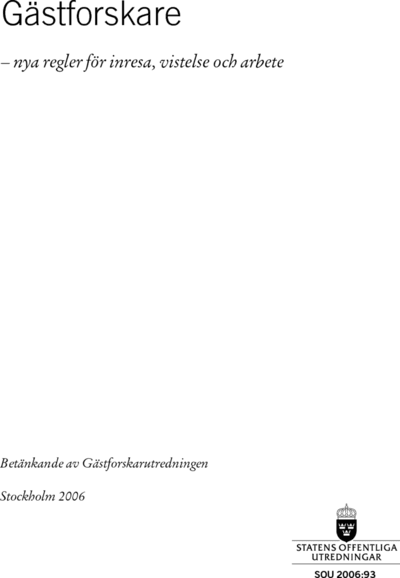 Omslaget till SOU 2006:93
