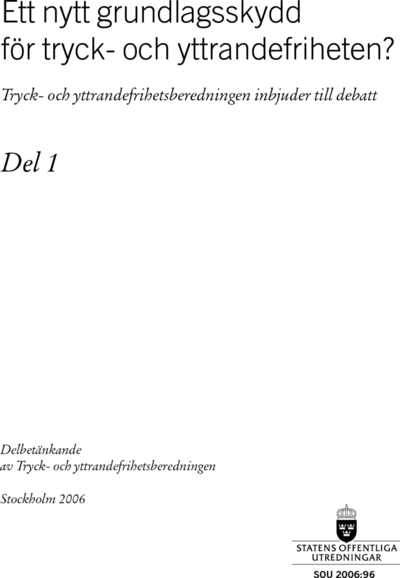 Omslaget till SOU 2006:96