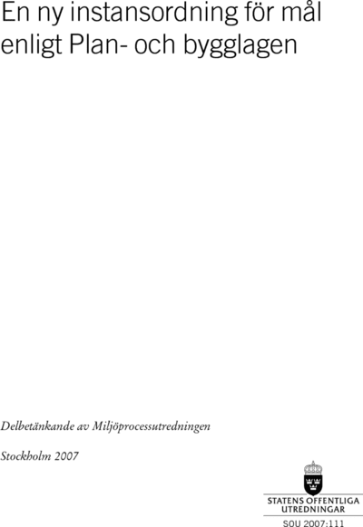 Omslaget till SOU 2007:111