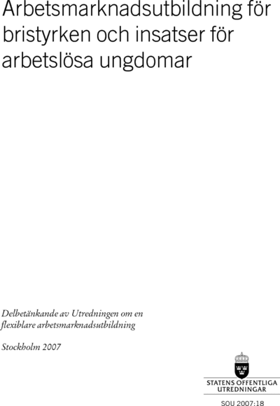 Omslaget till SOU 2007:18