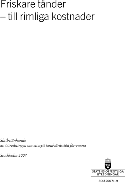Omslaget till SOU 2007:19