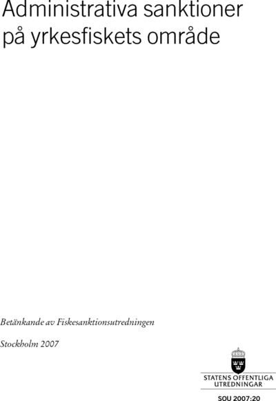 Omslaget till SOU 2007:20