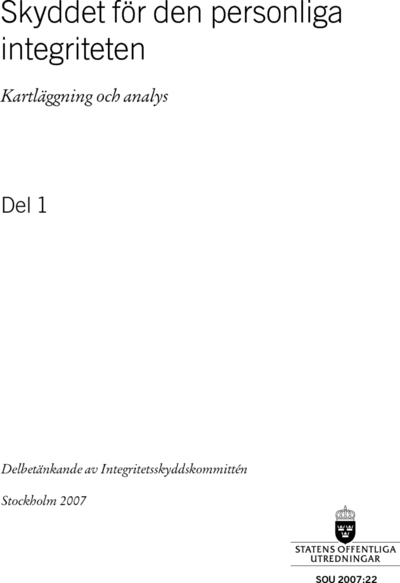 Omslaget till SOU 2007:22