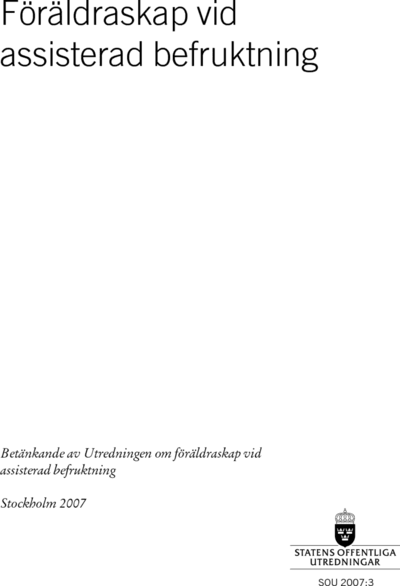 Omslaget till SOU 2007:3