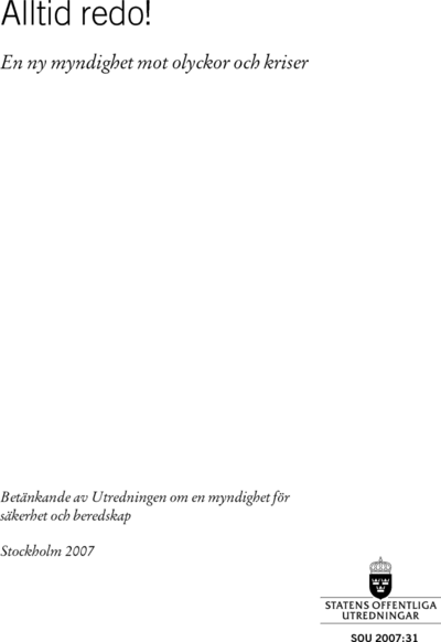 Omslaget till SOU 2007:31