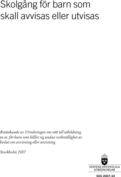 Omslaget till SOU 2007:34