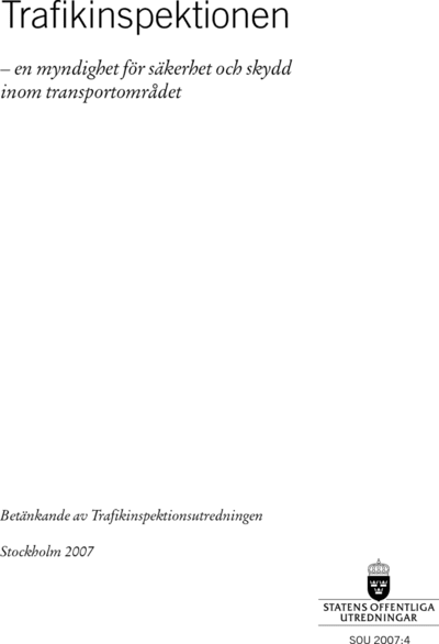 Omslaget till SOU 2007:4