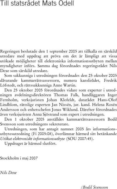 Omslaget till SOU 2007:45