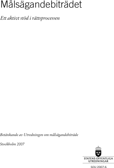 Omslaget till SOU 2007:6