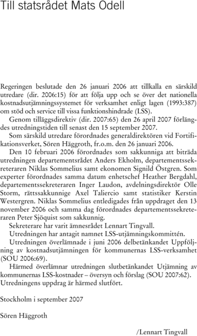 Omslaget till SOU 2007:62