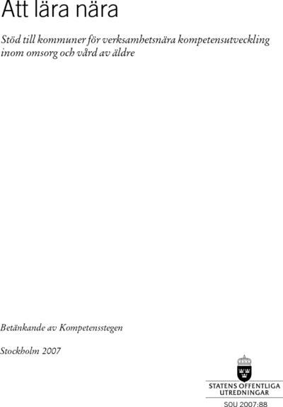 Omslaget till SOU 2007:88
