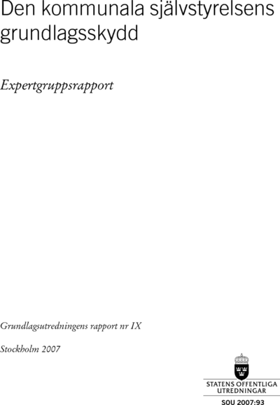 Omslaget till SOU 2007:93