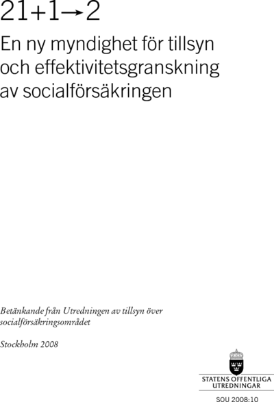 Omslaget till SOU 2008:10