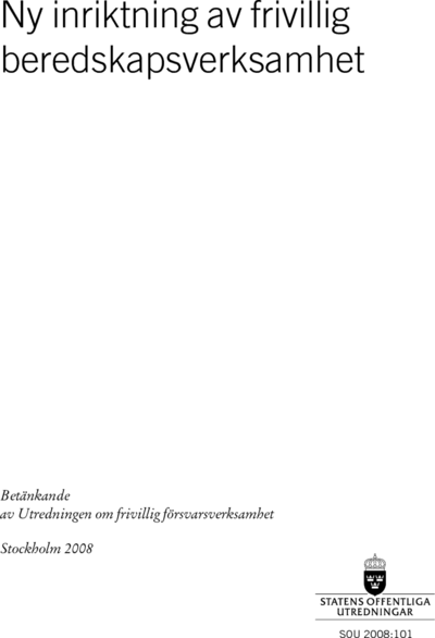 Omslaget till SOU 2008:101