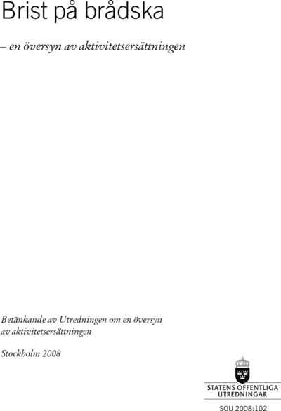 Omslaget till SOU 2008:102