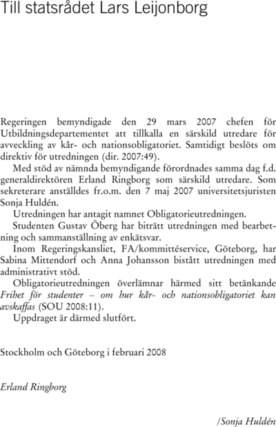 Omslaget till SOU 2008:11