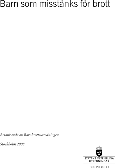 Omslaget till SOU 2008:111