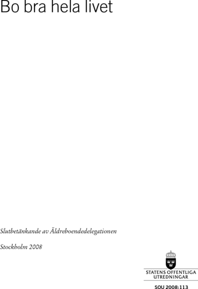 Omslaget till SOU 2008:113