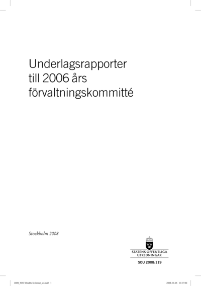 Omslaget till SOU 2008:119
