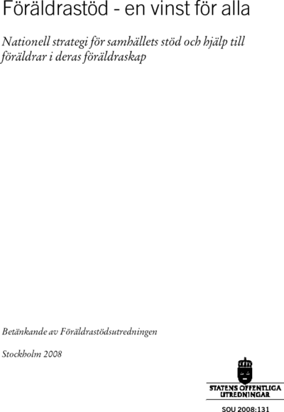 Omslaget till SOU 2008:131
