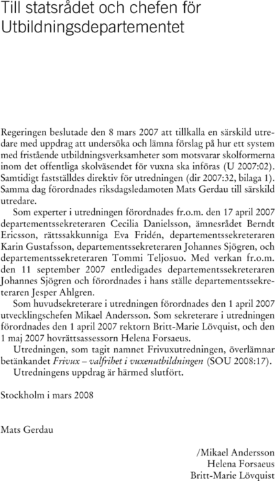 Omslaget till SOU 2008:17