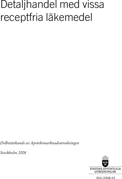 Omslaget till SOU 2008:33