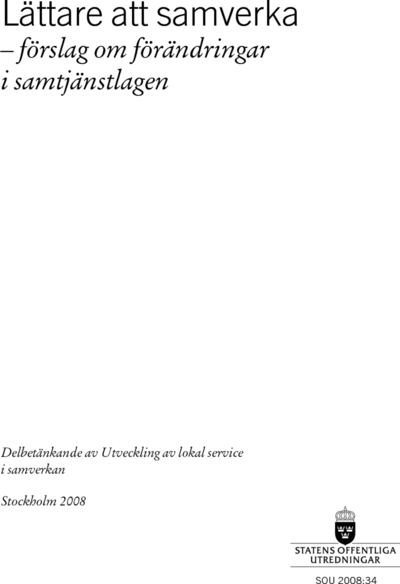Omslaget till SOU 2008:34