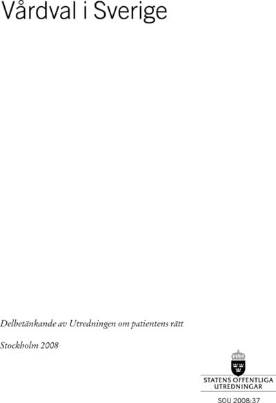 Omslaget till SOU 2008:37
