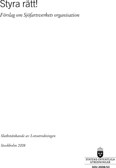 Omslaget till SOU 2008:53